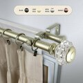 Kd Encimera 1 in. Lyla Double Curtain Rod with 160 to 240 in. Extension, Gold KD3723274